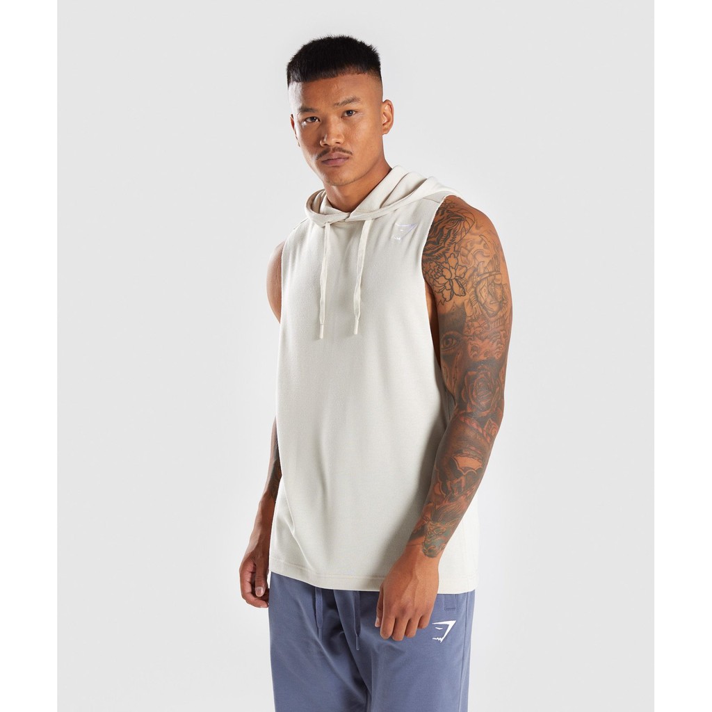 gymshark drop arm sleeveless hoodie