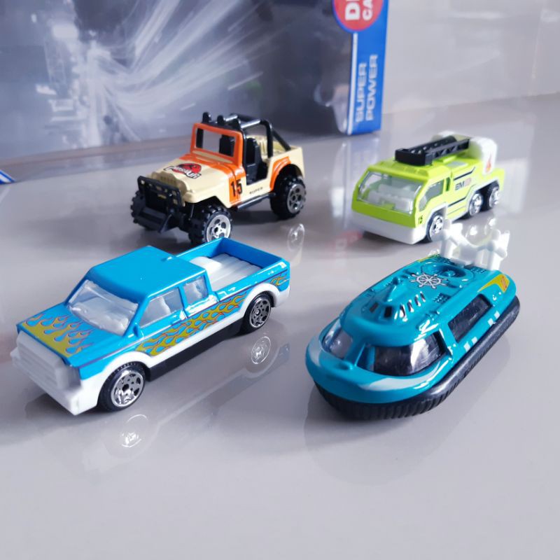 Diecast Set Kendaraan 4 Pcs - Mainan Miniatur Mobil Anak Edukatif