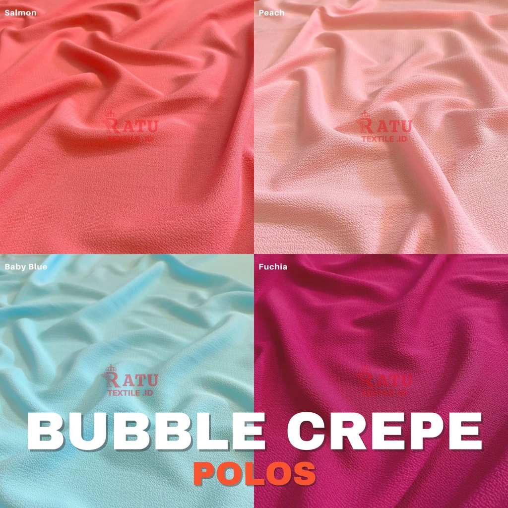 Kain Bubble Crepe Polos Premium