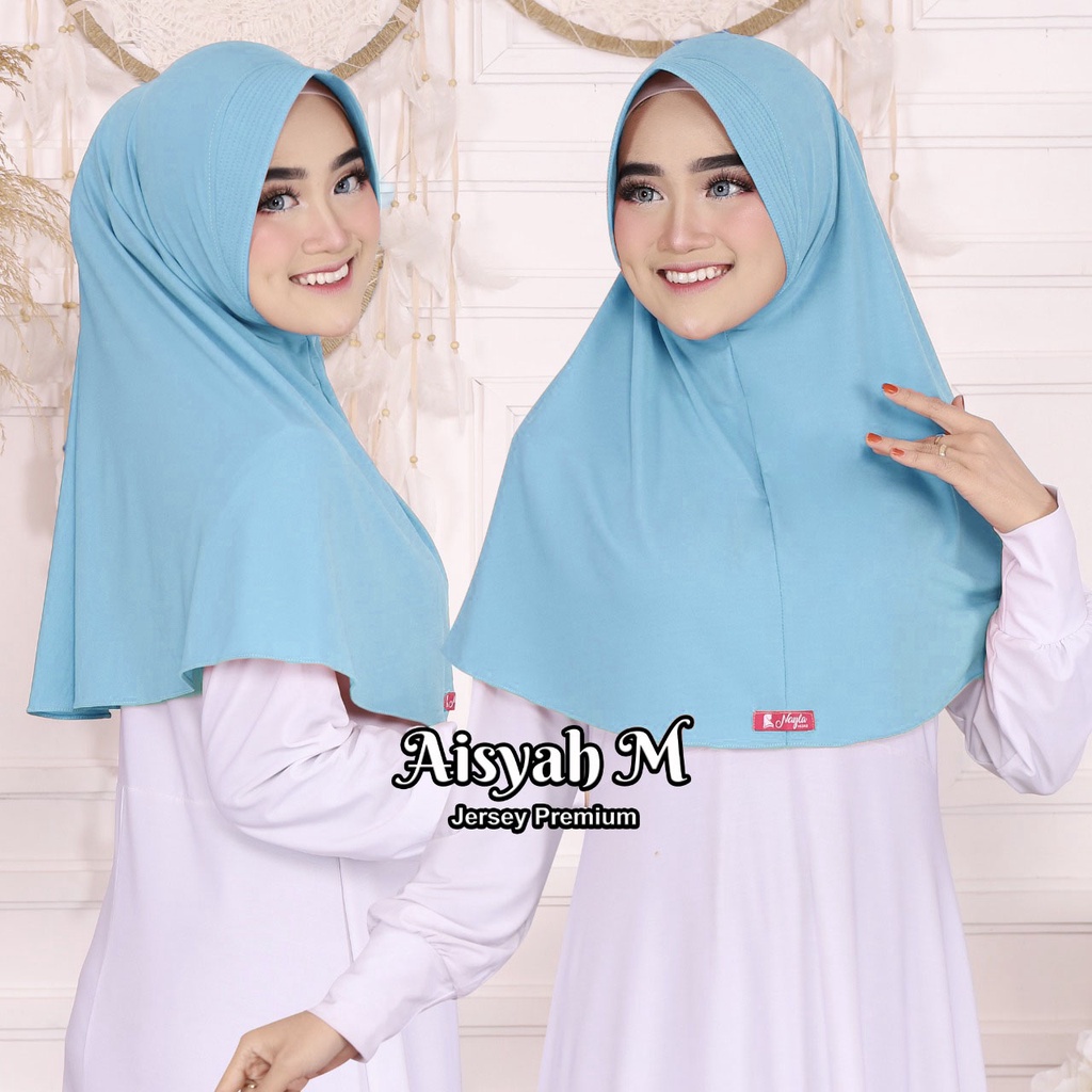 Kerudung Instan Terbaru Jilbab Bergo Aisyah M,L,XL,XXL Jilbab Jumbo Jersey Premium Pasar Hija'b