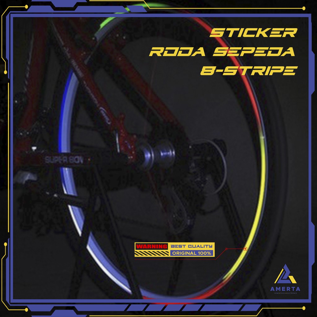 Bicycle Wheel Reflective Sticker / Stiker Roda Sepeda 8 Strip