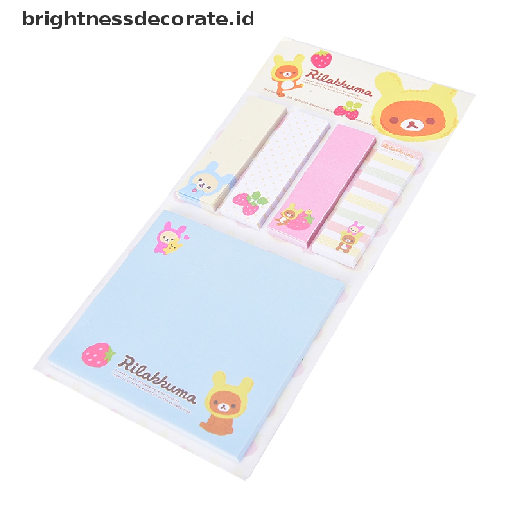 (Birth) Stiker Penanda Buku / Memo Motif Strawberry / Beruang