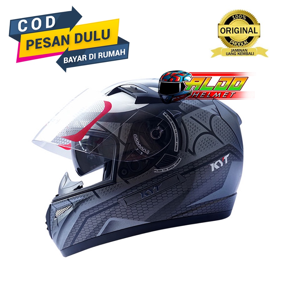 KYT HELM K2 RIDER MOTIF #1 SPIDERMAN GUNMETAL DOFF | FULL FACE | KYT K2 TERMURAH | KYT DOUBLE VISOR 