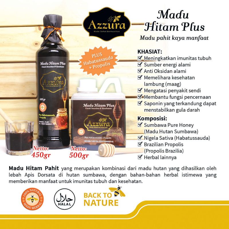 

madu hitam plus 450 gram madu hitam pahit madu azzura