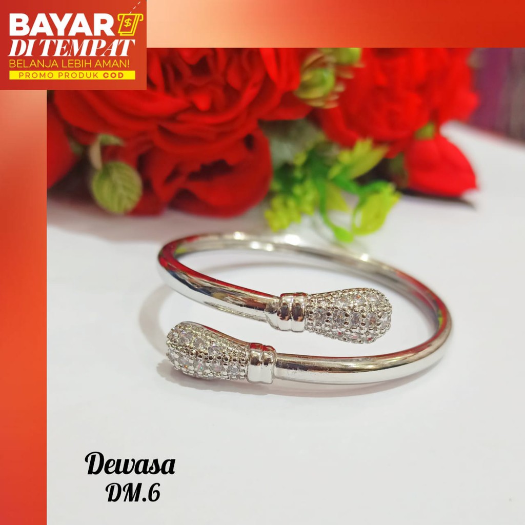 TITANIUM Gelang Dewasa bangle cobra full Anti Karat (COD)