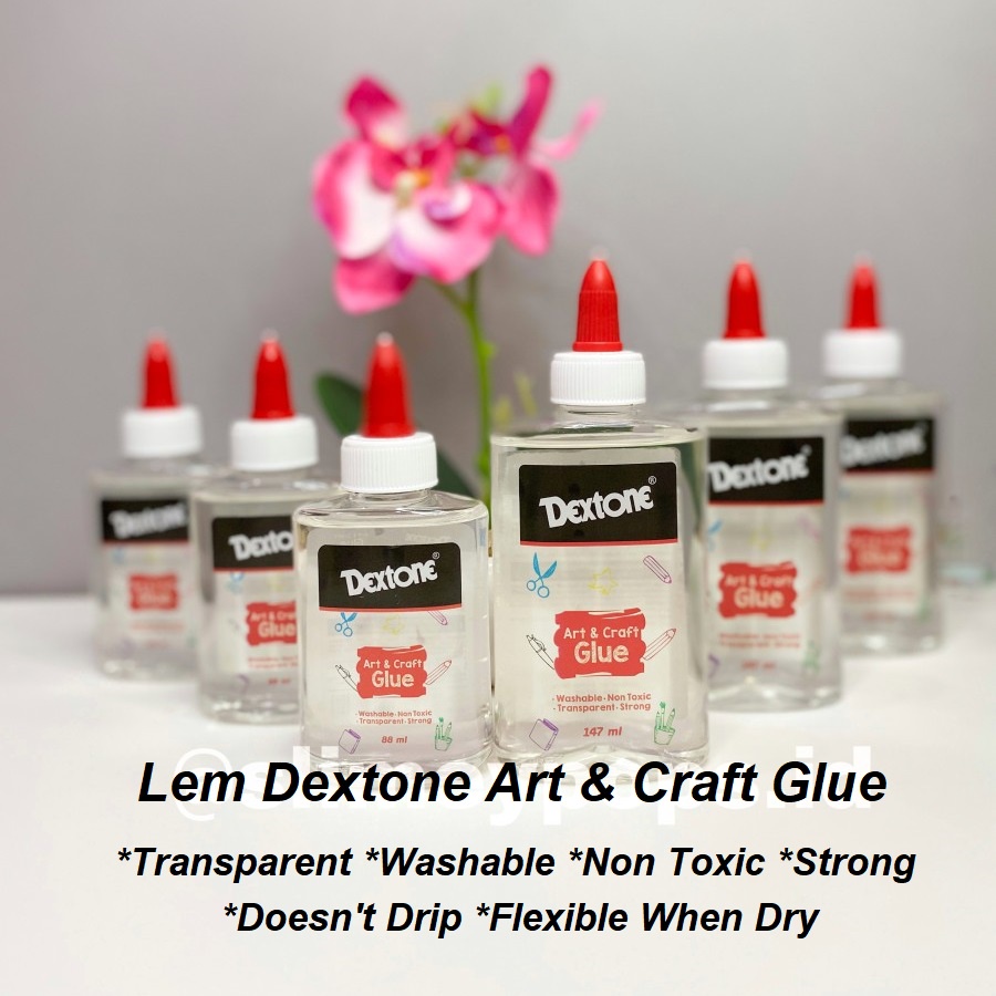 

Lem Dextone Art & Craft Transparent Washable Non Toxic Strong Glue 88/147ml