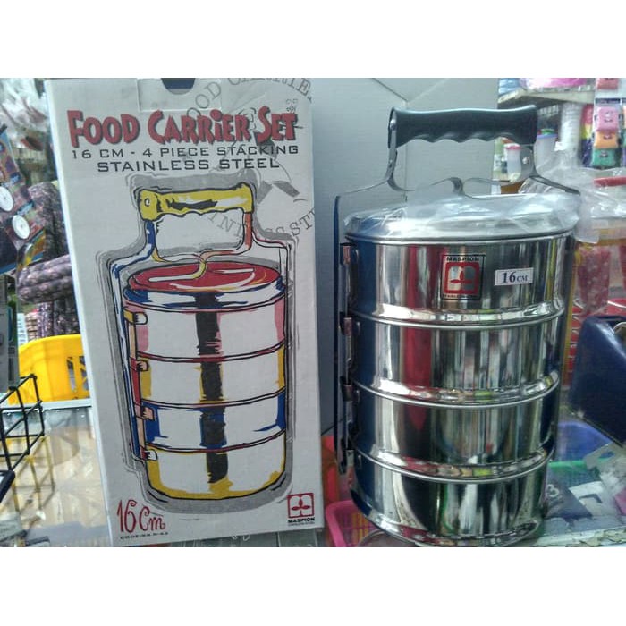 BESTPROMO Maspion Rantang Stainless Steel Susun 4 Rantang 16cm Bekal 4Susun 16/4 16 cm 4 susun