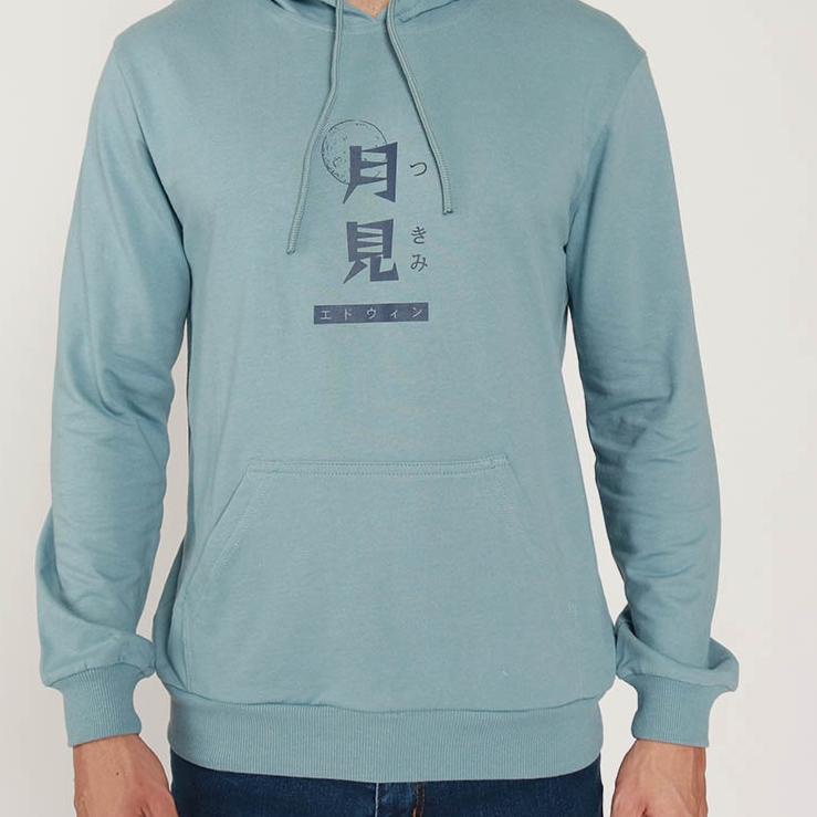 [TRY. 3958] HOODIES 4.0 MOON FEST BABY BLUE Outer Casual Pria Lengan Panjang LS - Baju Atasan Top Ma