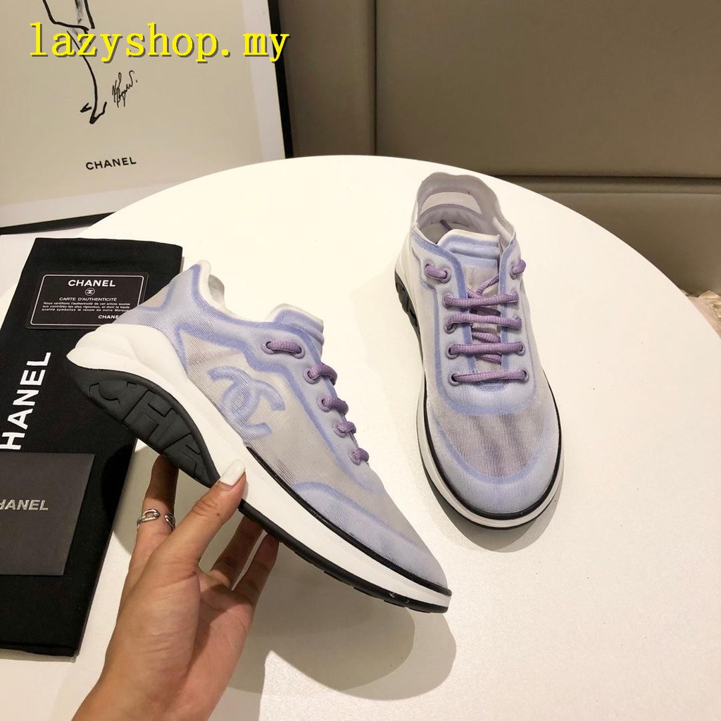 purple chanel sneakers