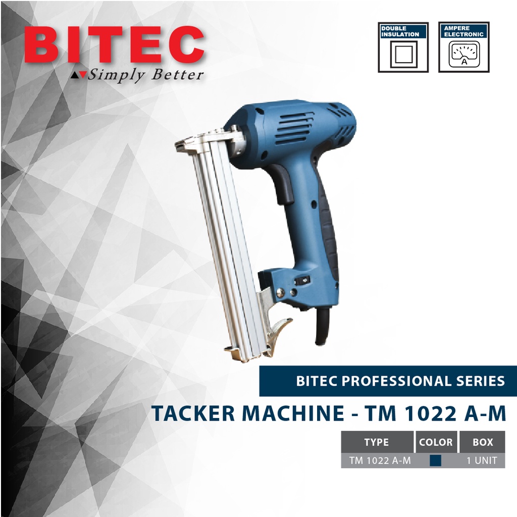 BITEC - MESIN STAPLES PAKU TEMBAK LISTRIK PROFESSIONAL 220V - TM1022A-M - GARANSI RESMI 1 TAHUN