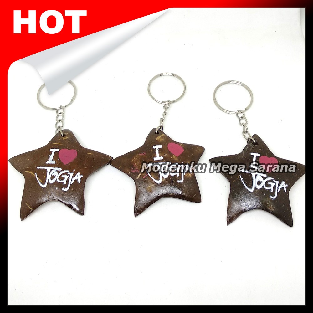 Souvenir Gantungan Kunci Jogja GTK20 - Oleh Oleh Khas Jogja - 20pcs
