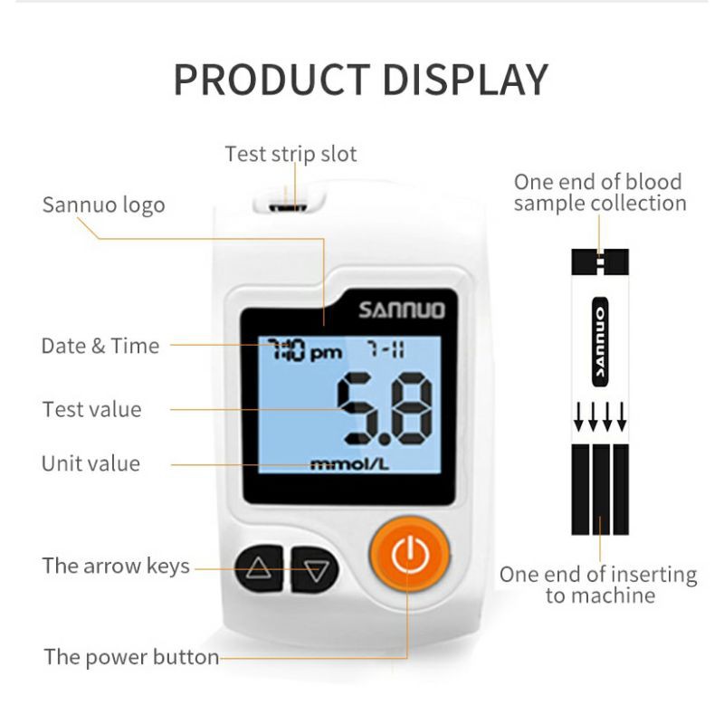 Alat Tes Gula Darah Diabetes Blood Glucose Sugar Meter