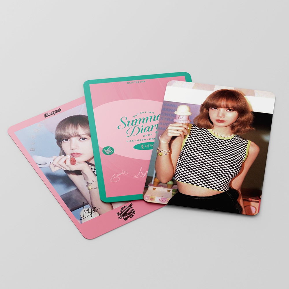 54pcs/set KPOP  2021 SUMMER DIARY Lomo Cards Photocard Collectibles Cards for BLINK