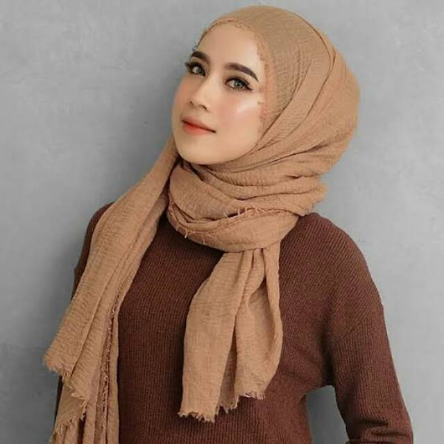 Jilbab Crinkle Warna Coksu | Jilbab Gallery