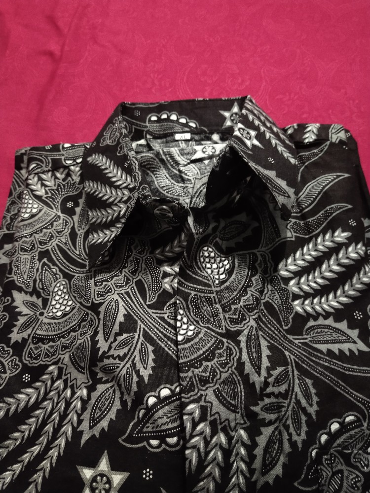 Kemeja Batik Pria Lengan Panjang Size M L Xl Xxl Bswart Batik Hrb026 Kenango Hem Panjang Padi