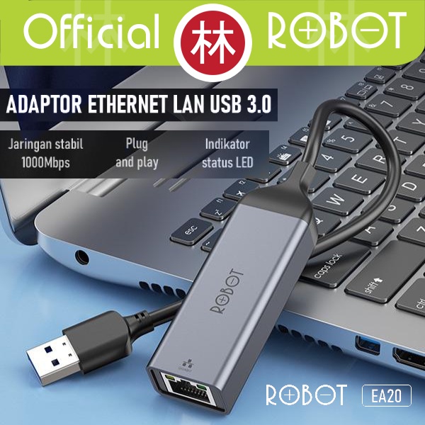 Robot EA20 / EA20C Ethernet Adapter USB3.0 1000Mbps RJ45 LAN Adaptor USB 3.0 / Type-C