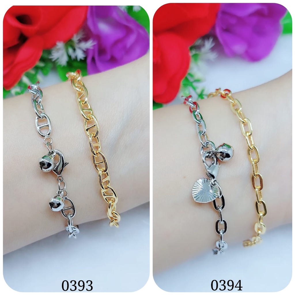 Gelang xuping lapis emas perhiasan fashion 0393.0394