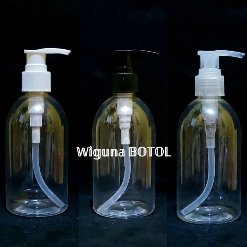 Botol Pump 250 ML Oval / Botol 250ml Oval Tutup Pump Lotion