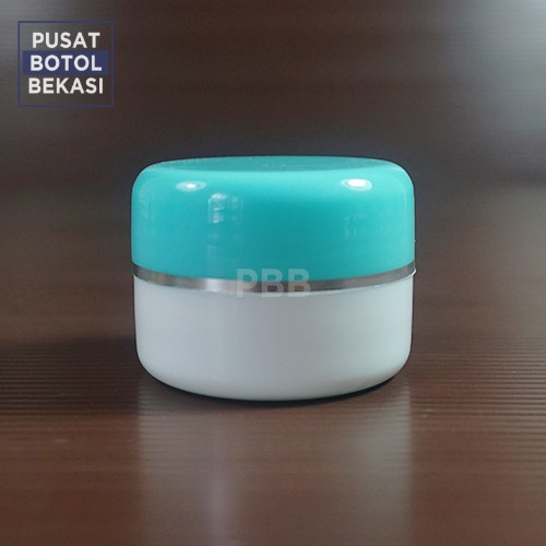 Pot Cream 12,5gr Hijau Tosca Muda Putih - List Silver