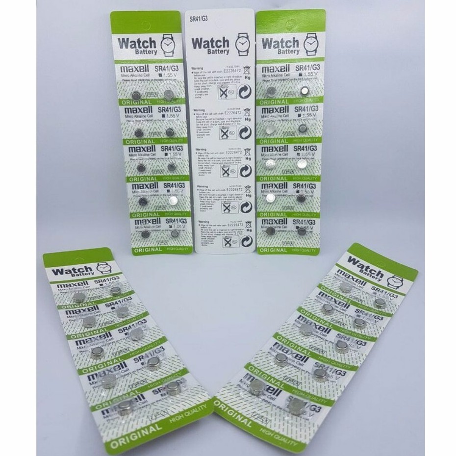 Baterai Maxell Green LR41 LR 41 SR41 AG 3 SR 41 AG3 G3