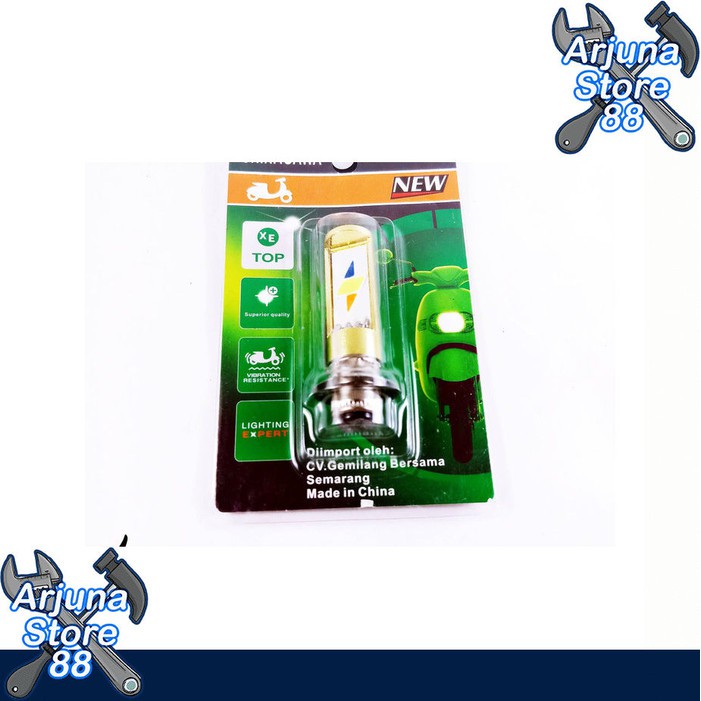 Lampu Depan Led Bohlam Motor Bebek Mx Dll Merah Biru Putih Kedip