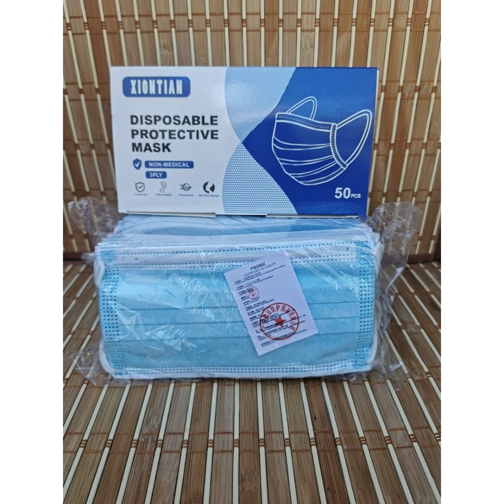 Masker 3 PLY EARLOOP Disposable Mask ISI 50 PER BOX