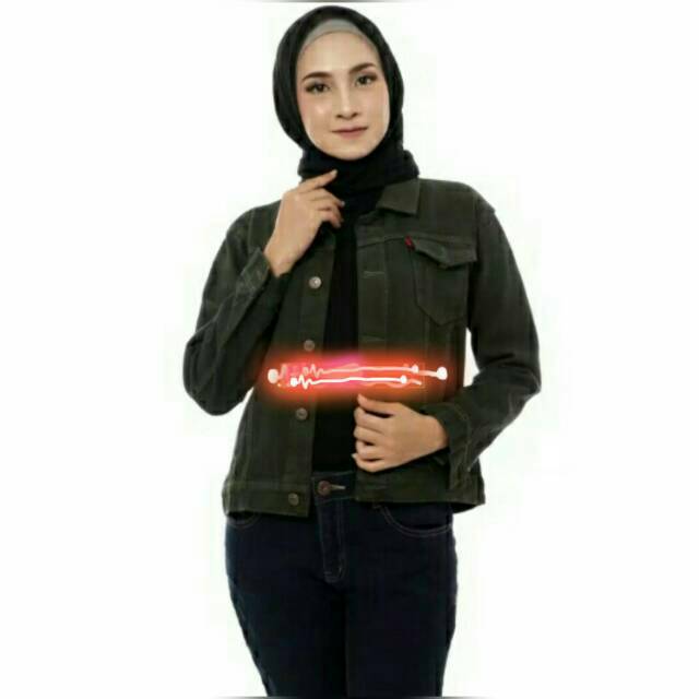 Jaket Jeans Cewek Model Crop