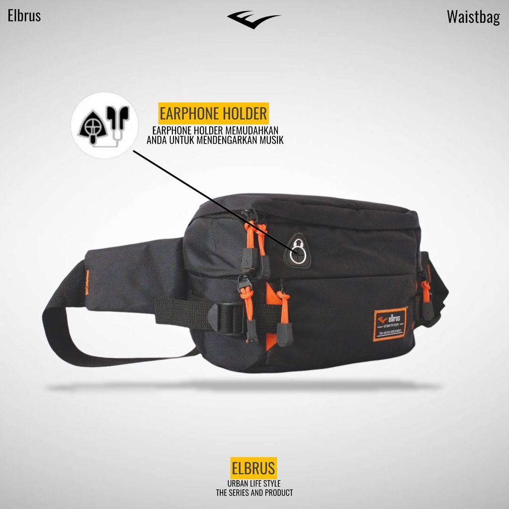 Tas Selempang Pria Elbrus 006 / Tas Waistbag Fashion Pria