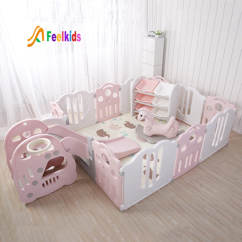 Set Playground Mainan Bayi Aman Eco Nature Plastic Kids Baby Playpen For Playground Indoor Fence Adu