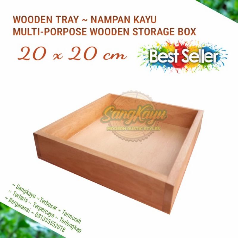 TERMURAH Nampan 20x20 cm tray tempat penyimpanan kotak seserahan