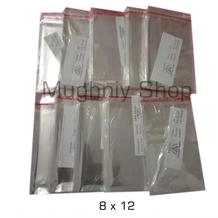 

Plastik OPP 8X12cm Seal/Lem ISI 1000 pcs