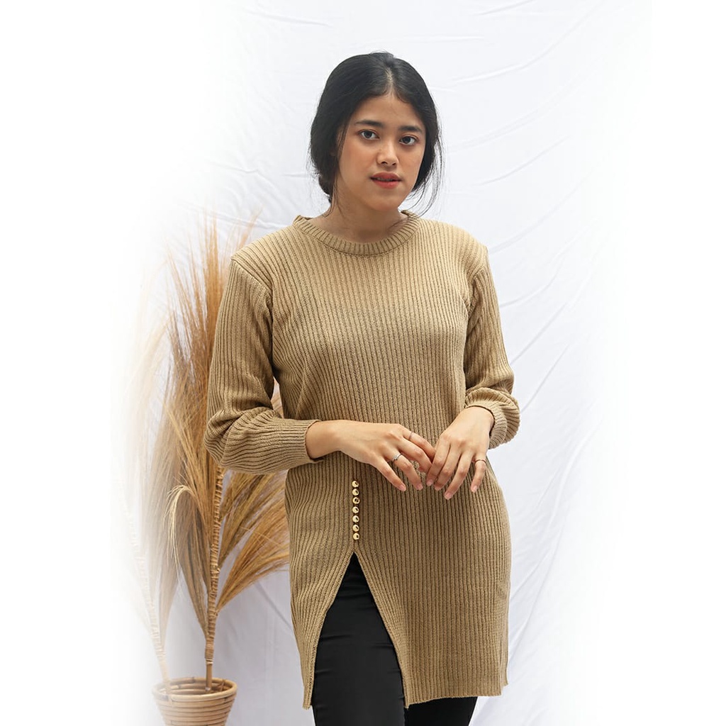 VK__ store Baju Rajut Wanita TUNIK RAJUT / TUNIK SLIT RAJUT / KARENINA TUNIK RAJUT KARENINA TUNIK RA