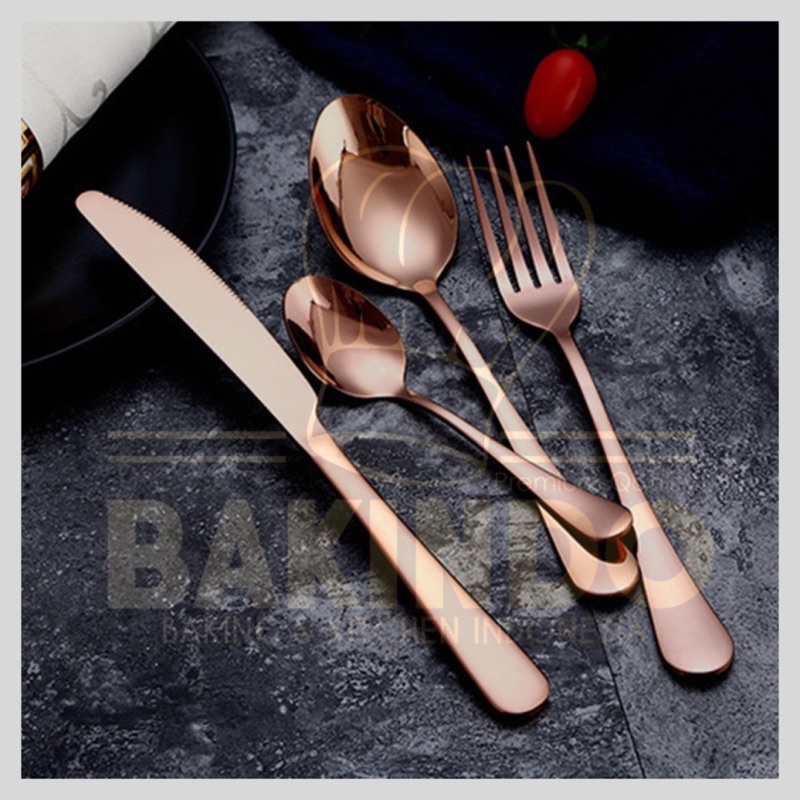 Kingsbakeware SENDOK SULTAN SET / SENDOK GOLD / CUTLERY SET / STAINLESS STEEL