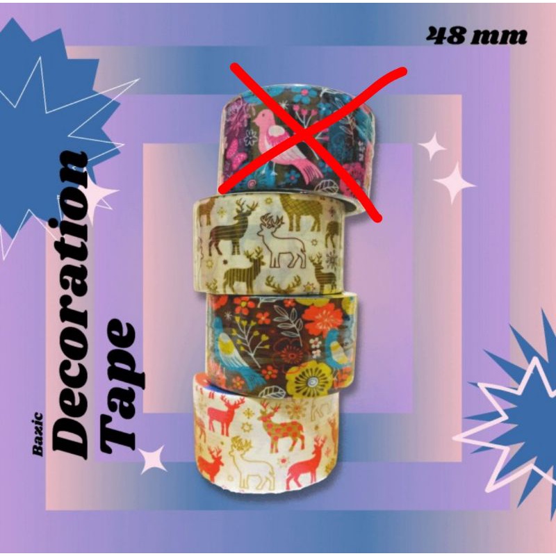 

Lakban/Isolasi // Bazic Decoration Tape // 2 in bermotif