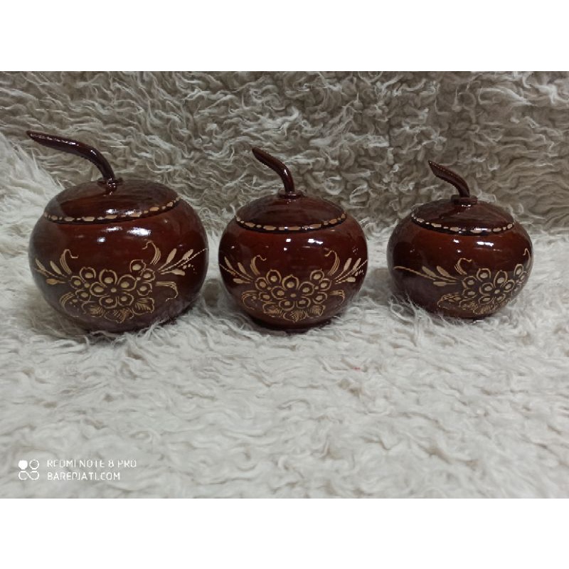 toples kayu apel set - toples kayu jati - kerajinan jati - barep jati
