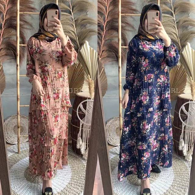 Soraya dress/ flower plisket/ baru