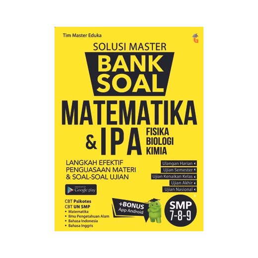 Solusi Master Bank Soal Matematika Ipa Smp 7 8 9 Shopee Indonesia