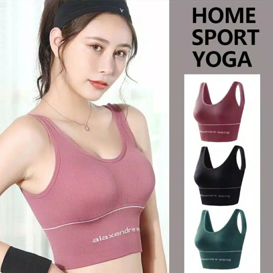 SPORT BRA GYM BRA OLAHRAGA PUSH UP WANITA TANPA KAWAT  SEXY IMPORT