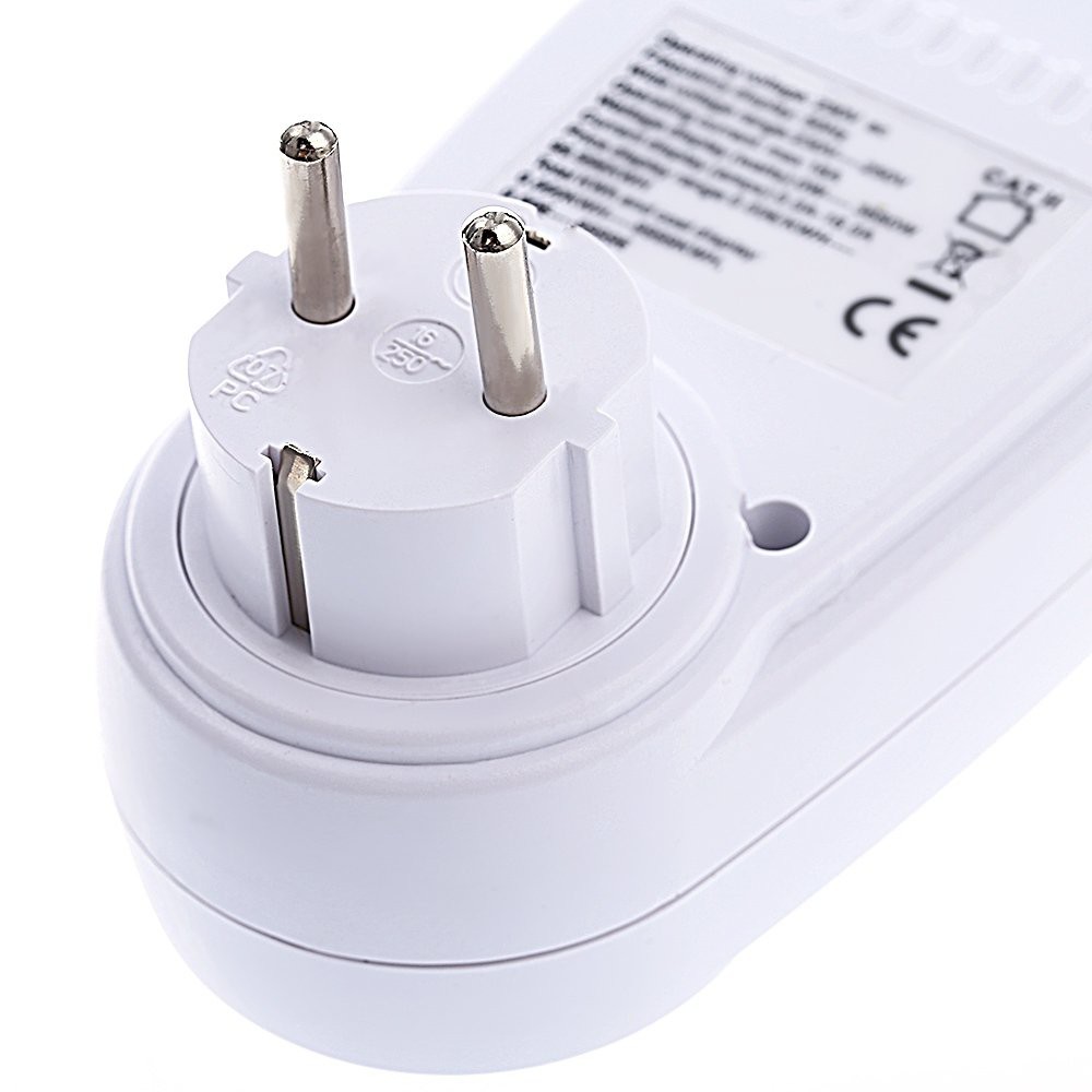 Famirosa kWh Meter Pengukur Biaya Lisrik Rumah Multifungsi Taffware  - White
