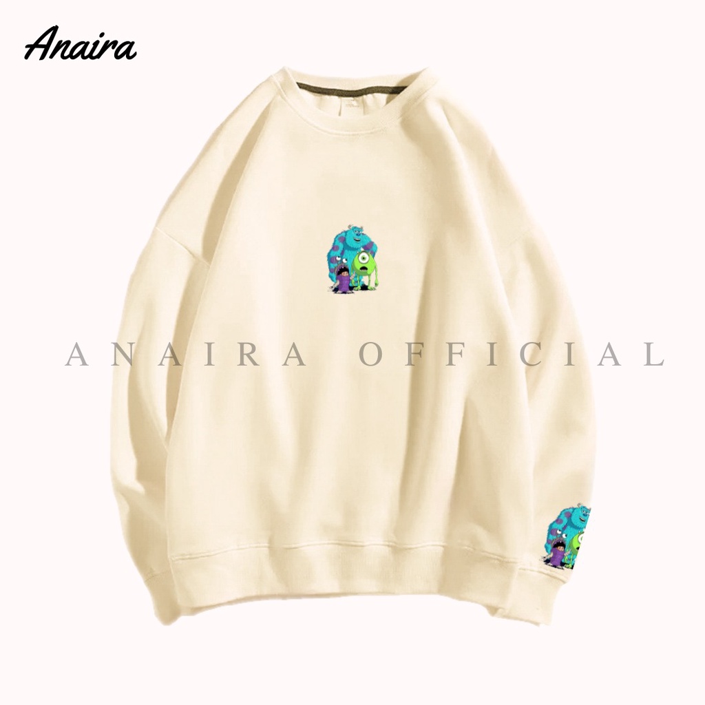 MONSTER INC SWEATER CREWNECK OVERSIZE WANITA ANAIRAOFFICIAL