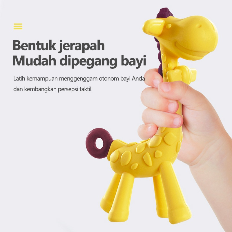 Teether bayi/Gigitan bayi teether/Jerapah teether/Gigitan bayi silikon (B70)