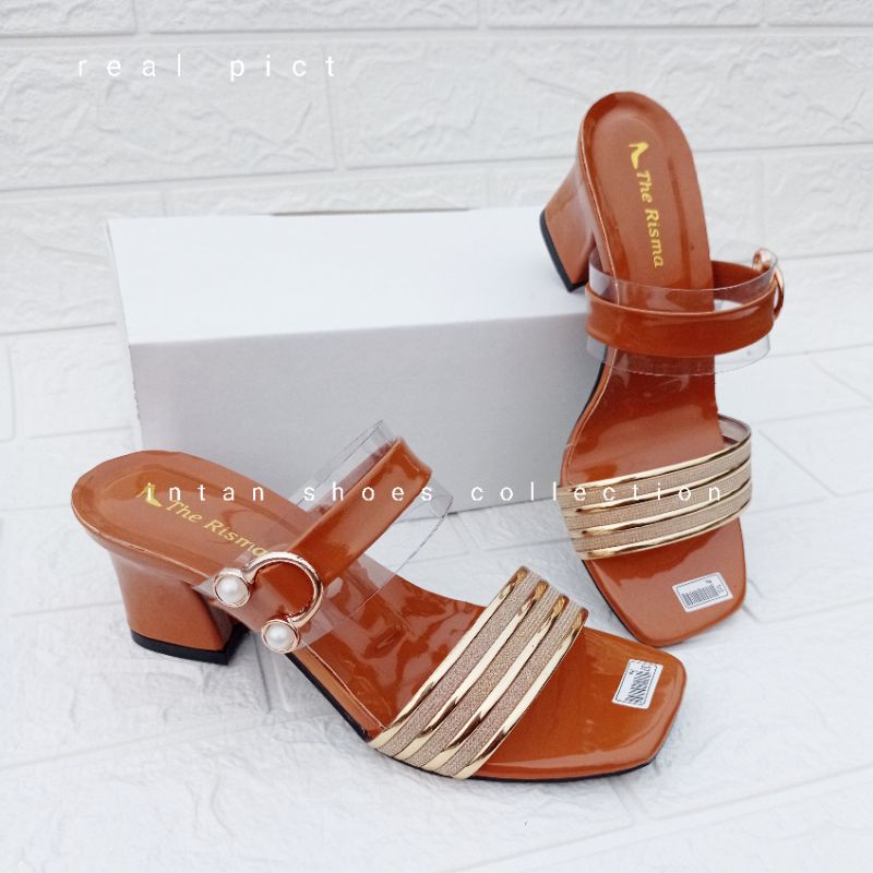 Sandal heels pesta wanita remaja terbaru kekinian 2022/sendal selop wedges perempuan tinggi hak 5cm/high heels pesta kondangan bisa cod/wedges wanita remaja/sandal hak tahu pesta pernikahan/sandal selop wedges mika gelitar mewah