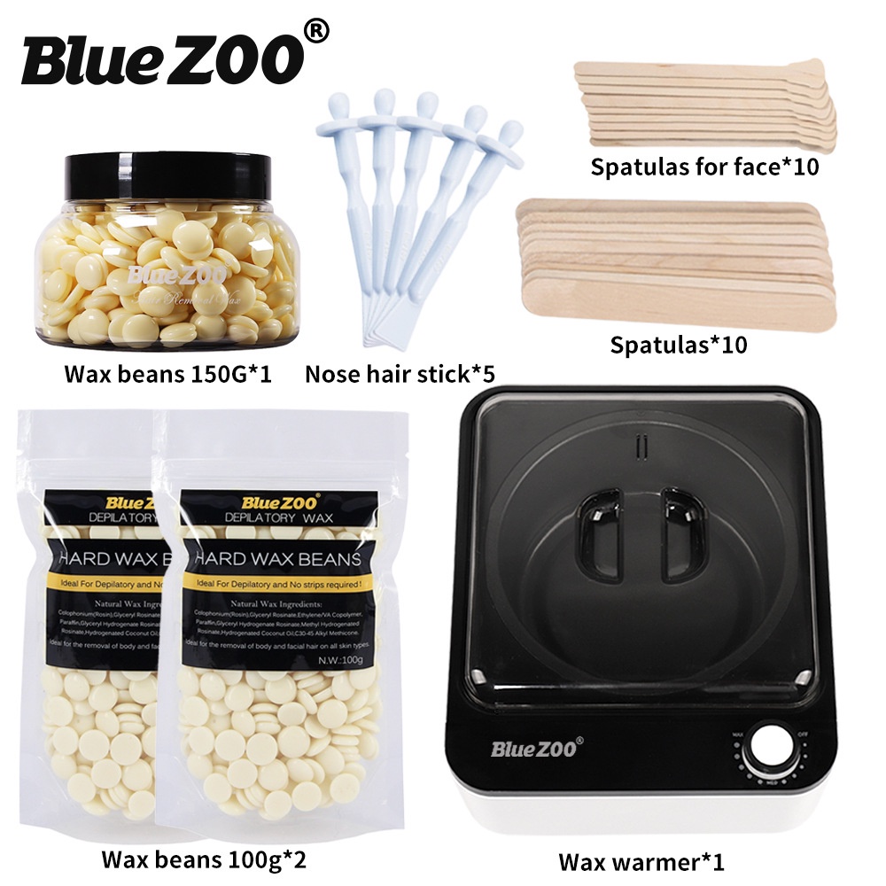 [ Baru ] BlueZOO Warmer Pro 100W Wax Heater / Hair Removal Kit With 350Gr Waxing Beans