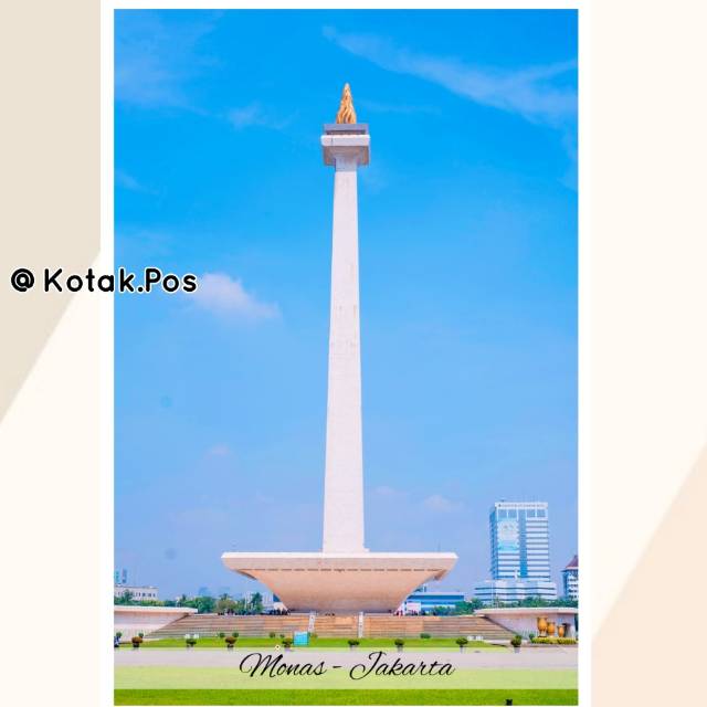 MONAS JAKARTA LANDMARK INDONESIA KARTU POS POSTCARD FILATELI GREETINGS CARD UCAPAN STAMP FILATELI HQ
