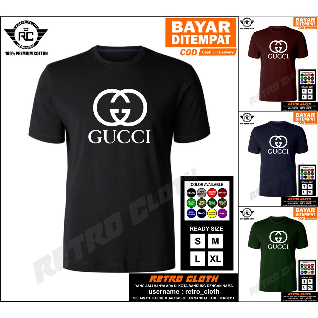 GUCCI / Kaos Tshirt Baju Pria Combed 30s Distro GUCCI 1