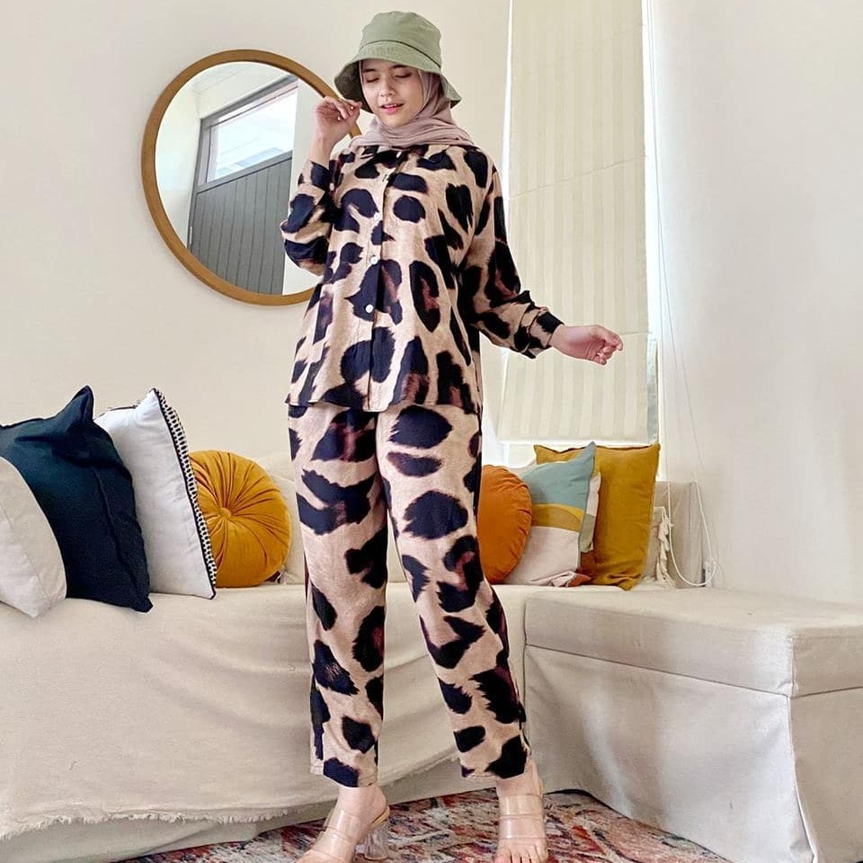 ONE SET JUMBO Pajamas LD 120 Rayon Viscose Sleepwear Daily Set-5