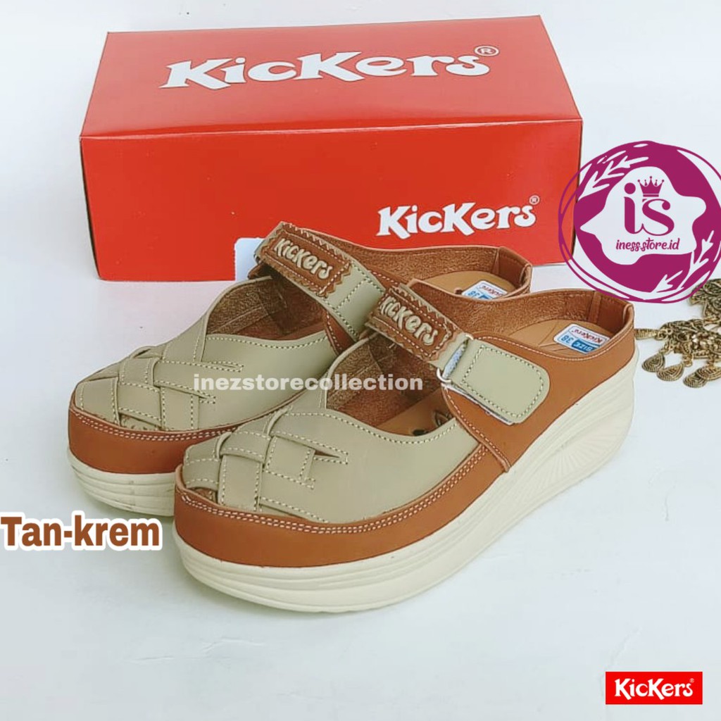 SANDAL WEDGES WANITA KICKERS KUALITAS PREMIUM KODE SL46 MURAH HARGA GROSIR