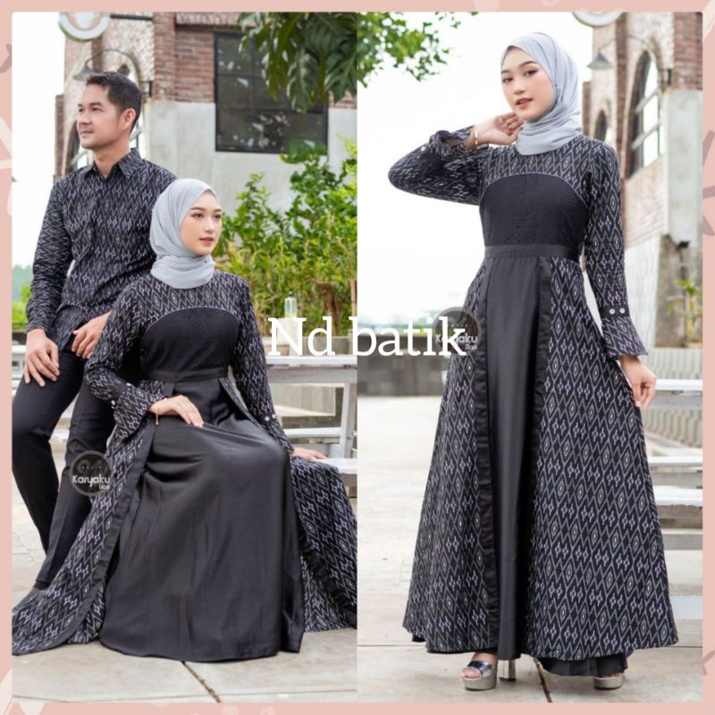 Dress Kondangan Gamis Terbaru Lebaran 2023 Baju Batik Couple Keluarga Modern Set Baju Couple Pasangan Gamis Couple Pasangan Keluarga Batik Couple Batik Modern Dress Remaja Kekinian