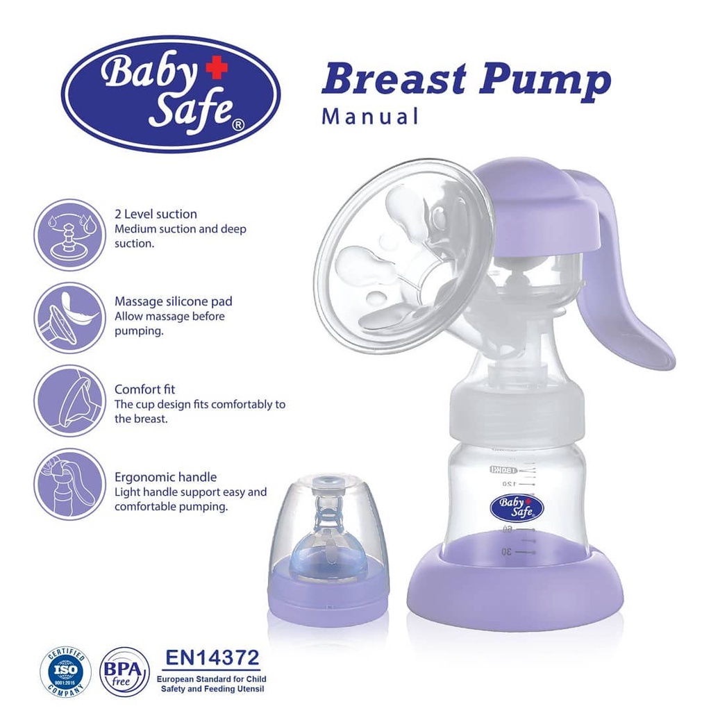 Pompa Asi Manual Berkualitas CROWN | Baby Safe I Real Bubee | DODO Breastpump Manual | Breast Pump BPA Free