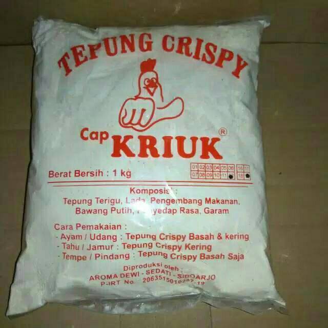 

Tepung Crispy Cap Kriuk Kemasan 1kg/Tepung Crispy Jumbo/Tepung Kriuk Besar kemasan 1000g
